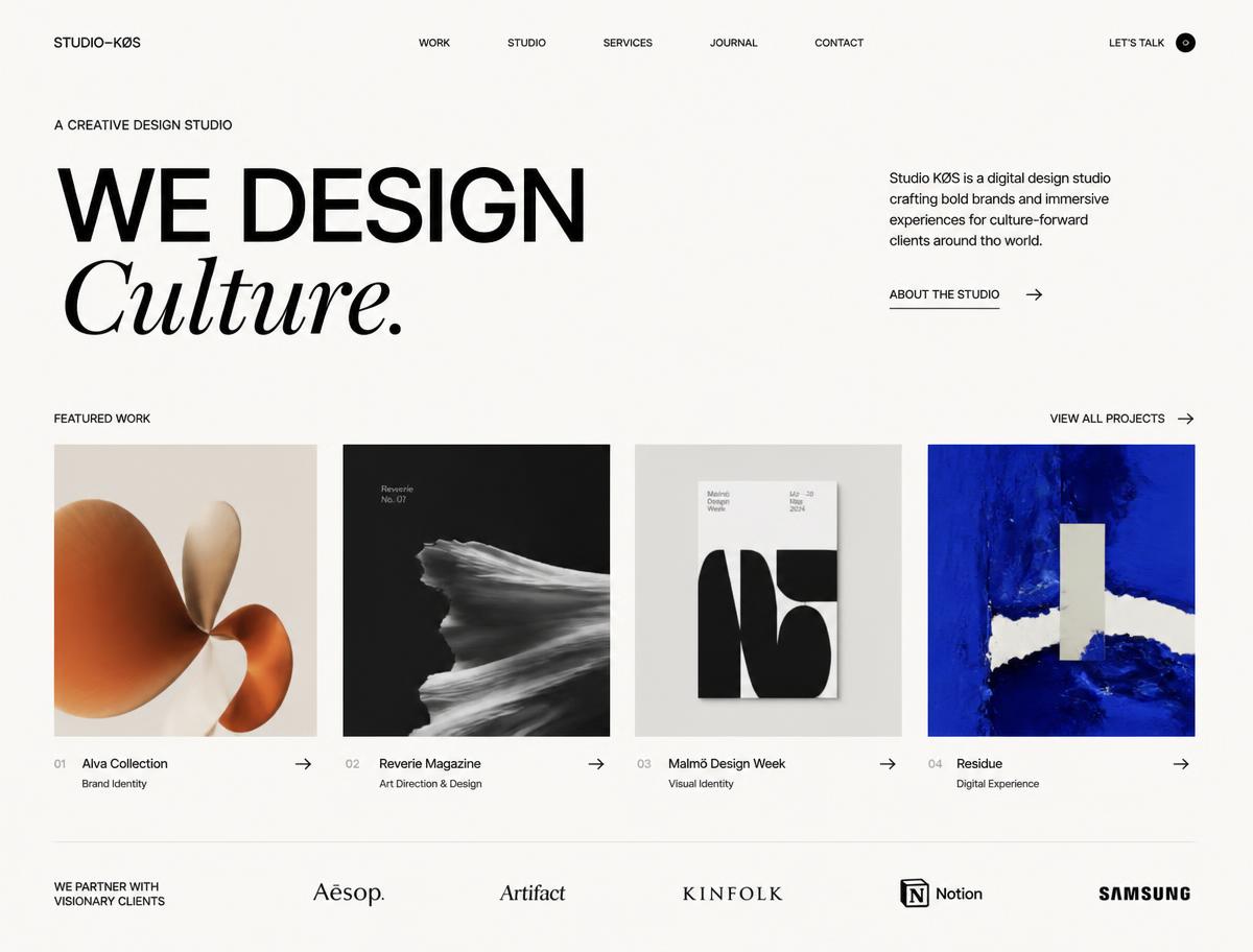 Arden Studio website concept mockup