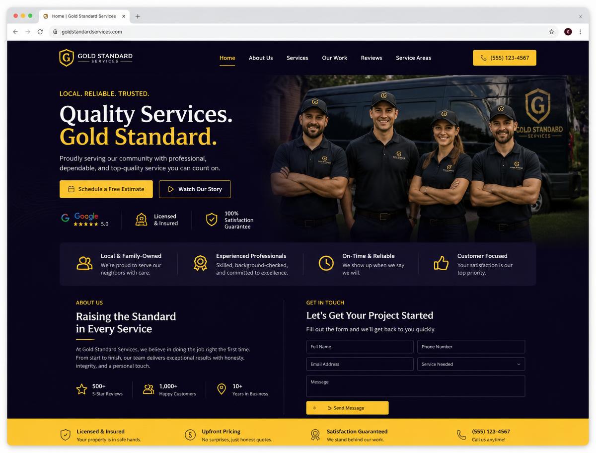 Cornerstone website concept mockup